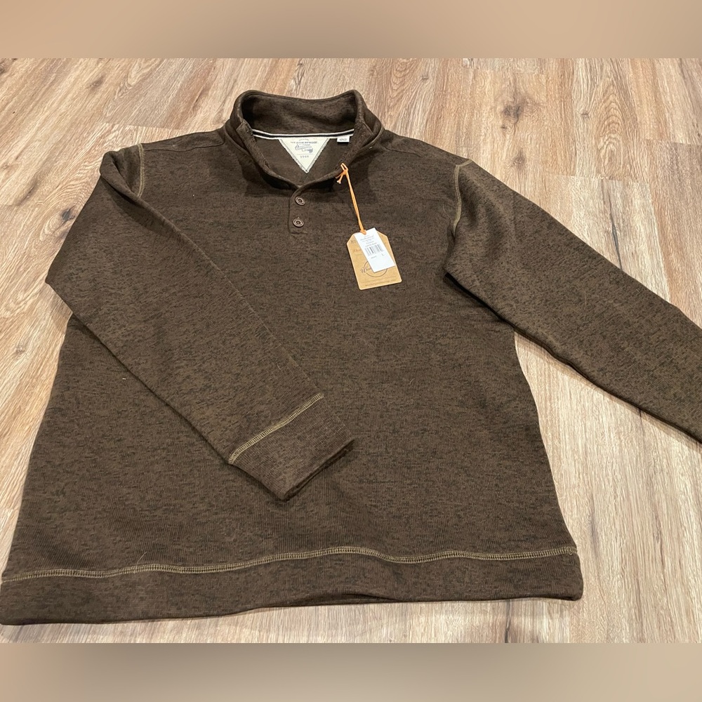 NWT Weatherproof Vintage Men’s Brown Quarter Zip Pullover Sweater | Large